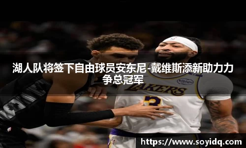 湖人队将签下自由球员安东尼-戴维斯添新助力力争总冠军